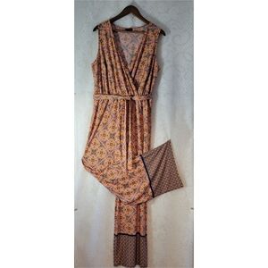 Tacera Multicolor Geometric Jumpsuit